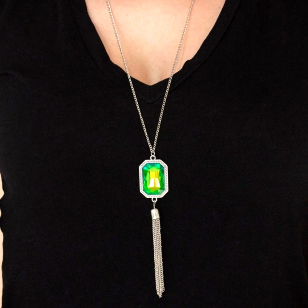3PCS Green Set: Necklace, Bracelet & Earrings *New* - Picture 4 of 17